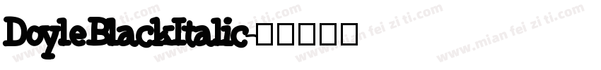 Doyle BlackItalic字体转换